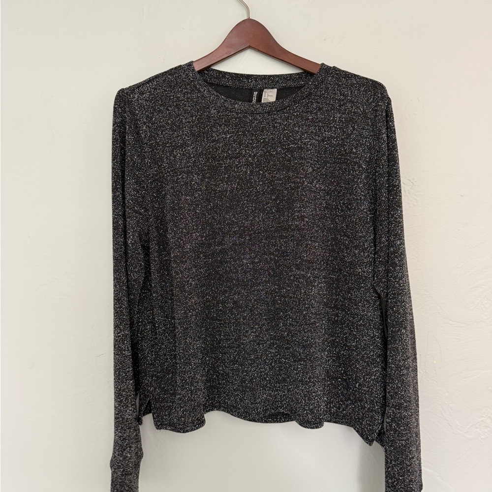 H&M Charcoal & Silver Long Sleeve Top